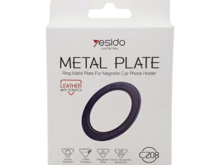 Yesido C208 Metal Plate Car Phone Holder - Magnetic   Black Cheap