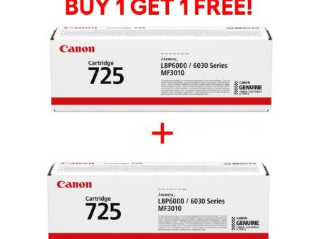 Canon 725 Black Color - 1.6K Pages   Black Color   Toner Cartridge For Discount