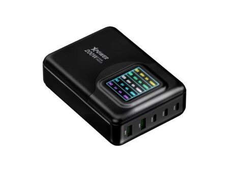 XPower GW200B 4 Output PD 3.0 Gan Wall Charger - 200W   Black Online Sale