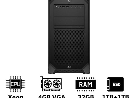 HP Z8 G5 Workstation - Xeon-2.0GHz   12-Cores   32GB   1TB + 1TB (NVMe M.2 SSD)   T400 4GB VGA   DOS (Without OS)   3YW Discount