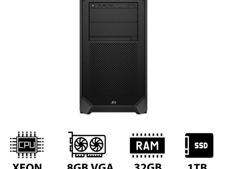 HP Z8 G5 Workstation - Xeon-2.0GHz   12-Cores   32GB   T1000 8GB VGA   1TB (NVMe M.2 SSD)   DOS (Without OS)   3YW Online