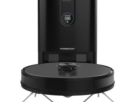 Powerology Smart Station Robot Vacuum & Mop - Black For Cheap