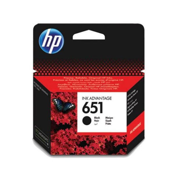 HP 651 Black Ink Cartridge - 600 Pages   Black Color   Ink Cartridge Supply