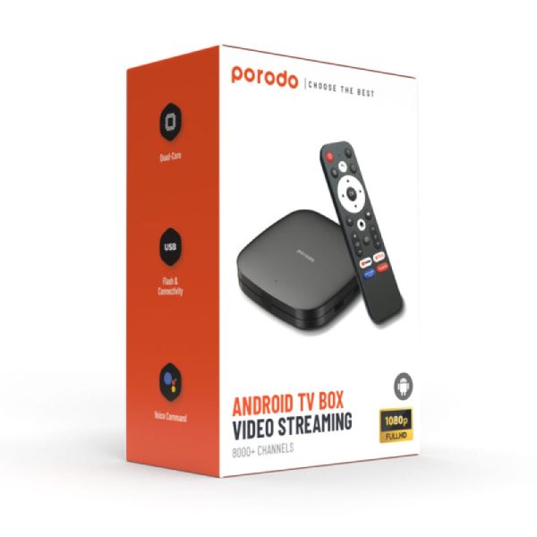 Porodo Android Video Streaming TV Box - Black Supply