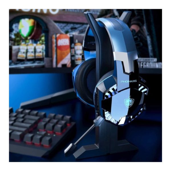 PHOINIKAS G2000BT Gaming Headphones with Adapter - Blue Online