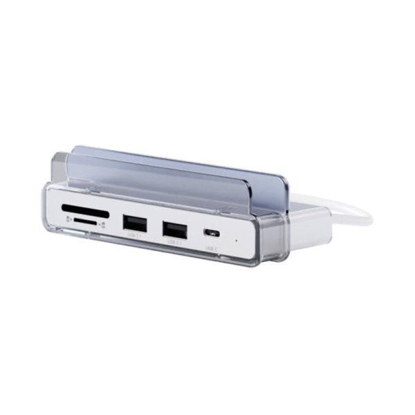 Xtrememac Card Reader - 6-in-1   USB-C   4K   SD Card   USB-A   Silver For Sale