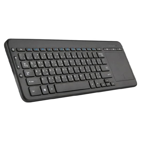 Microsoft Wireless AIO Media Keyboard - Wireless   Arabic English   Black - Keyboard on Sale