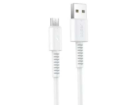 Yesido CA120 PVC Fast Charging Data Cable - 1M   USB   Micro - White Sale