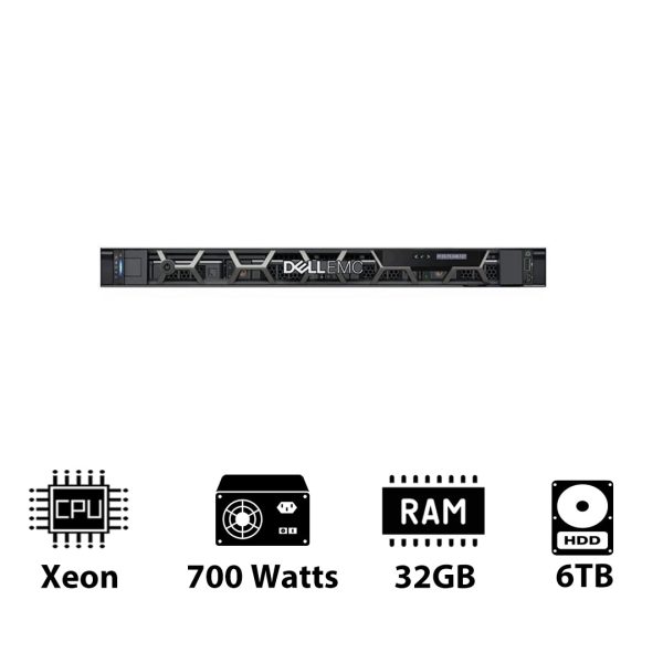 Dell PowerEdge R250 - Xeon-2.80GHz   4-Cores   32GB   6TB HDD   1x 700Watts   Rack (1U) Cheap