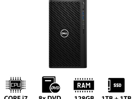 Dell Precision 3660 Tower Workstation - i7-12700K 3.60GHz   12-Cores   128GB   1TB (NVMe M.2 SSD) + 1TB (NVMe M.2 SSD)   Win 10 Pro   3YW Sale