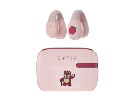 Disney QS-T10 Clip-on Bluetooth Wireless headphones - Lotso Pink Online now