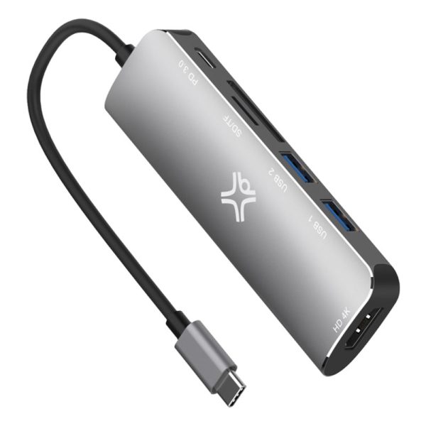 Xtrememac Card Reader - 6-in-1   USB-C   Silver Online Hot Sale