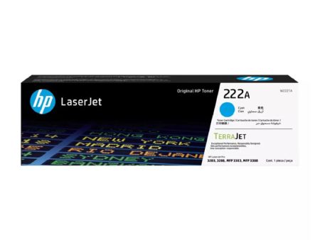 HP 222A Cyan Original LaserJet Toner Cartridge - 1200 Pages   Cyan Color   Toner Cartridge Discount