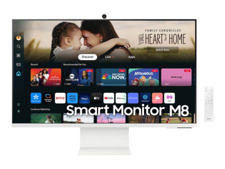 Samsung 4K M80D LS32DM801UMXUE Smart Monitor - 32.0  4K   4ms   HDMI   USB   Bluetooth v5.2   WiFi   White - Monitor Hot on Sale