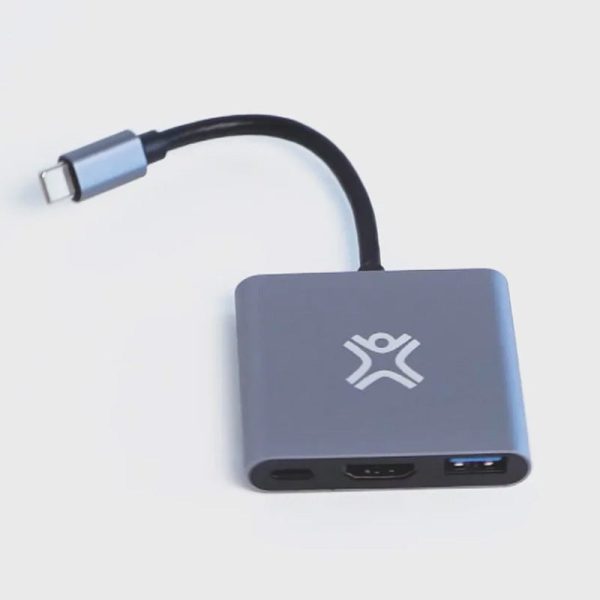 Xtrememac Hub Station - 3-in-1   USB-C   Silver For Discount