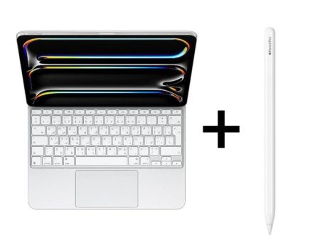 Apple Magic Keyboard - iPad Pro 13 M4 (2024)   English   Arabic   White - Keyboard + Apple Pencil Pro (2024) - White - Bundle Offer Hot on Sale