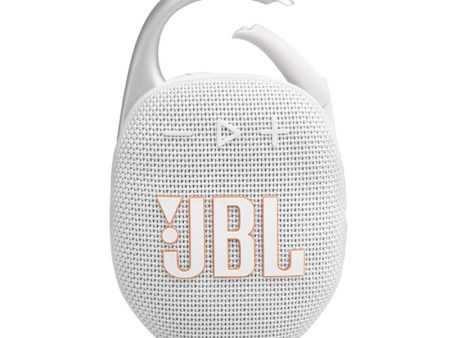 JBL Clip 5 Black Bluetooth Portable Speaker - Stereo   Wireless   Bluetooth - White Sale