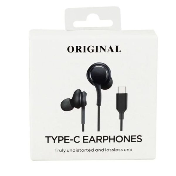 Original Type-C Wired Earphone - Black Hot on Sale