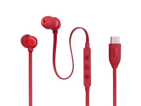 JBL Tune 310C USB-C Headphones - In-ear   Wired   Red Sale