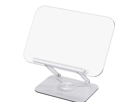 Porodo Transparent 360° Rotatable and Angle Adjustable Tablet Stand - White Supply