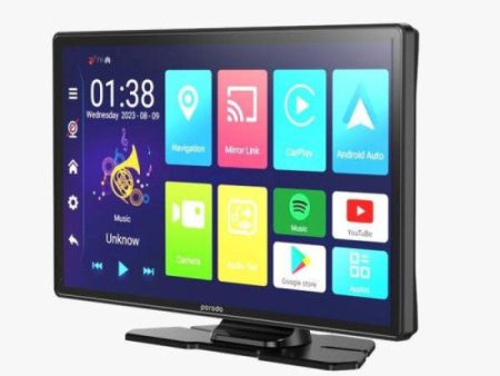 Porodo 9  Android CarPlay Tablet & DVR - Black For Sale