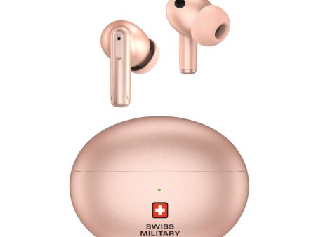 Swiss Military Victor 3 Earbuds - ANC   Wireless   Pink For Sale