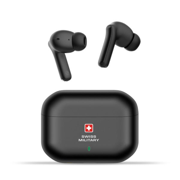 Swiss Military Delta 3 Stereo Earbuds - ANC+ENC   Wireless   Black Online